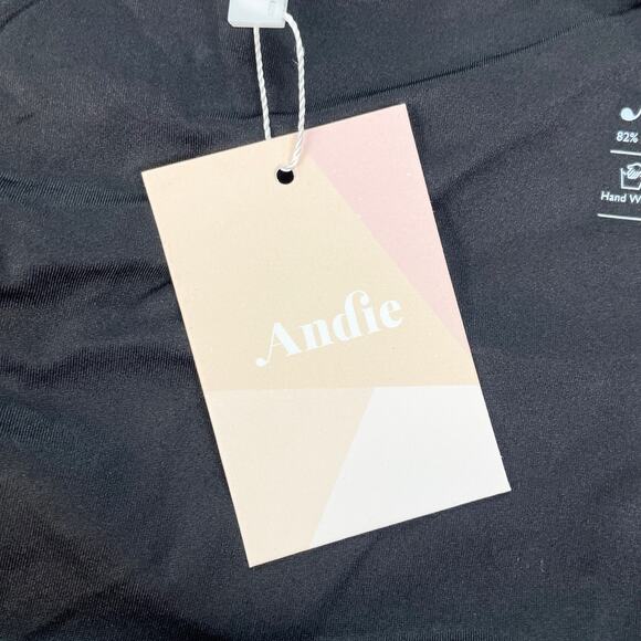 NEW Andie Womens 3XL The Amalfi One-Piece Swimsuit Black Scoop Neck - Picture 9 of 10